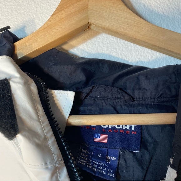 Polo Sport Ralph Lauren RL US 67 White Rain Water Repellent Coat Jacket Men's S - Picture 4 of 8